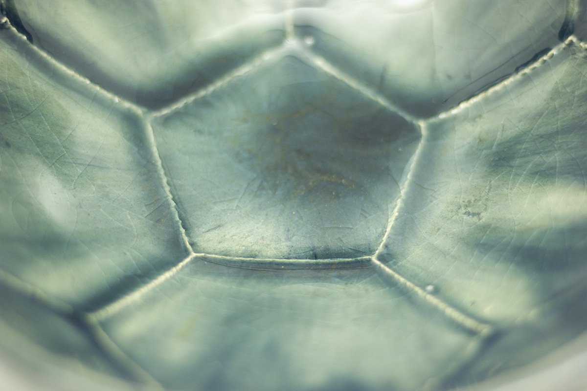 Dast football cup bowl glossy green and transparent | Dast voetbal beker kom glanzend groen en transparant - een stip