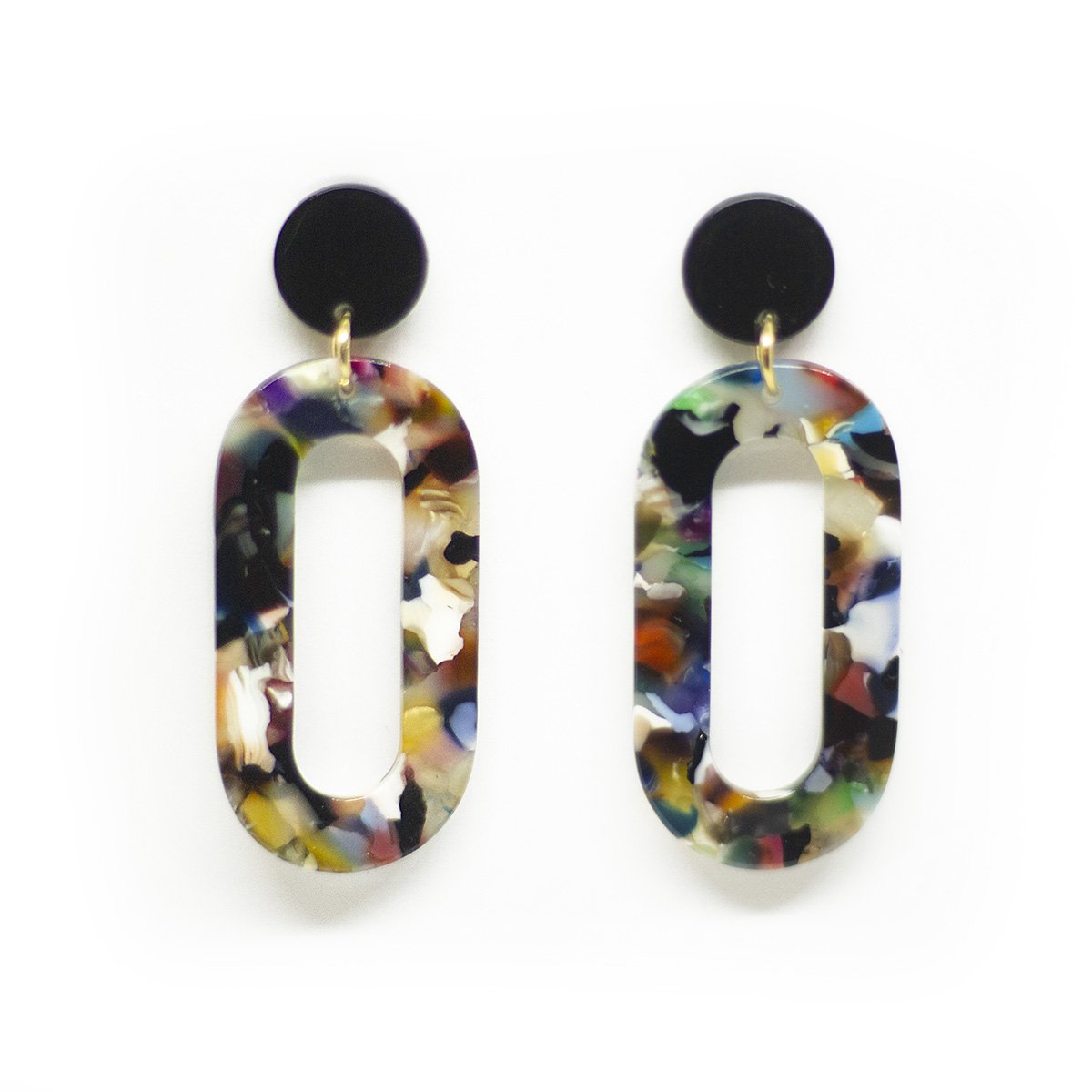 veelkleurige handgemaakte oorbellen handmade dangle earrings