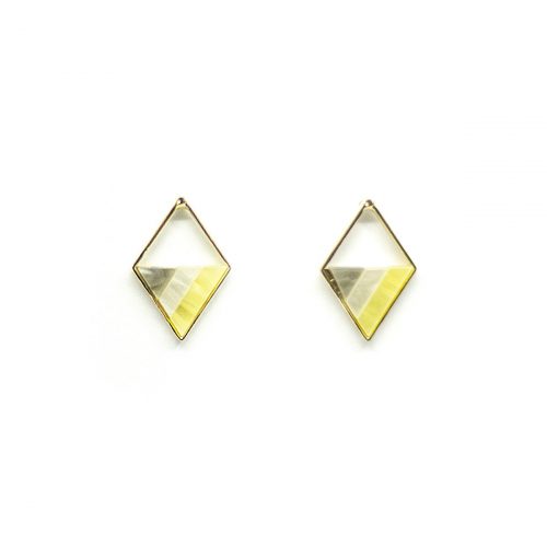 rhombus oorknopjes handmade modern earrings
