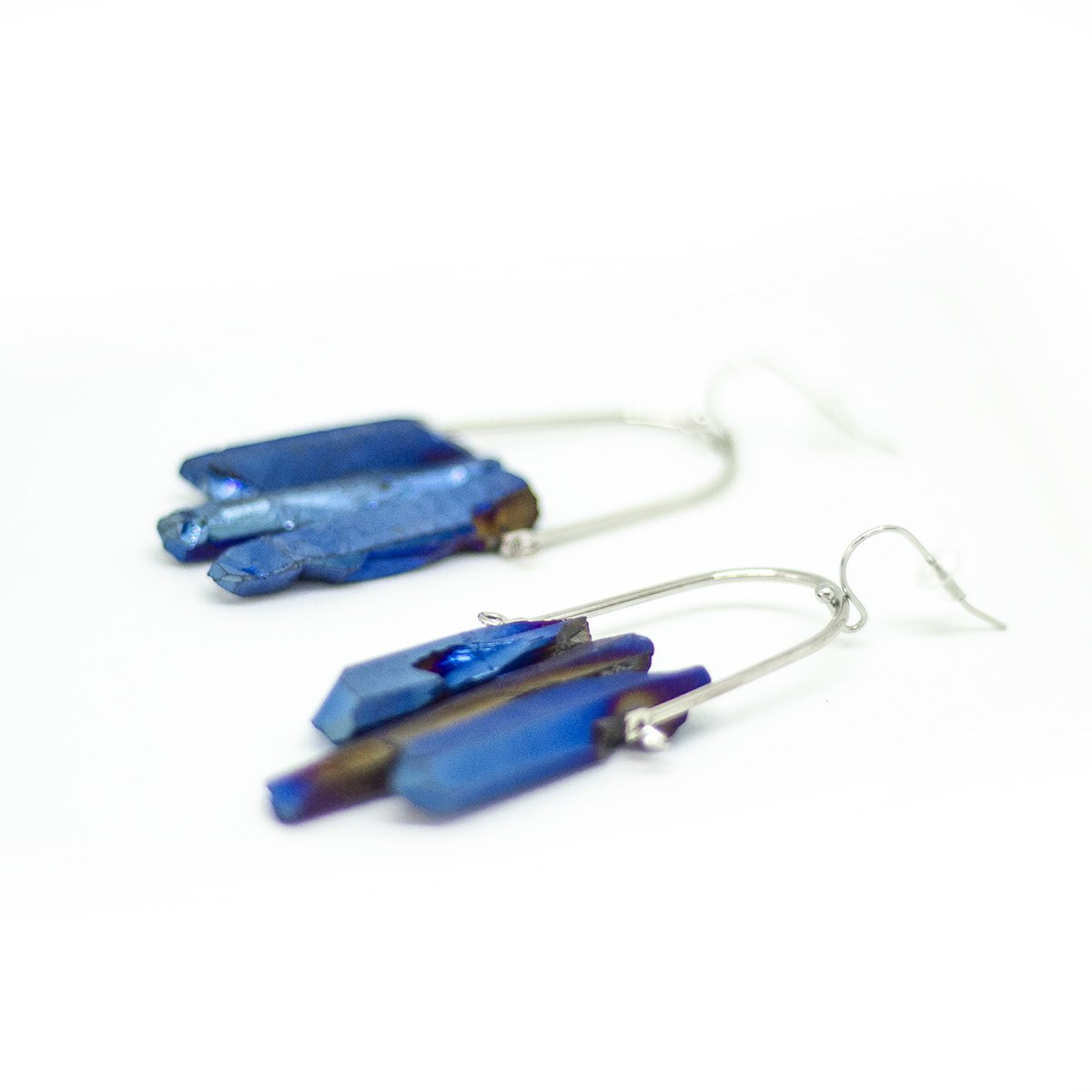 sieraden blauwe oorbellen natuursteen cadeau earrings