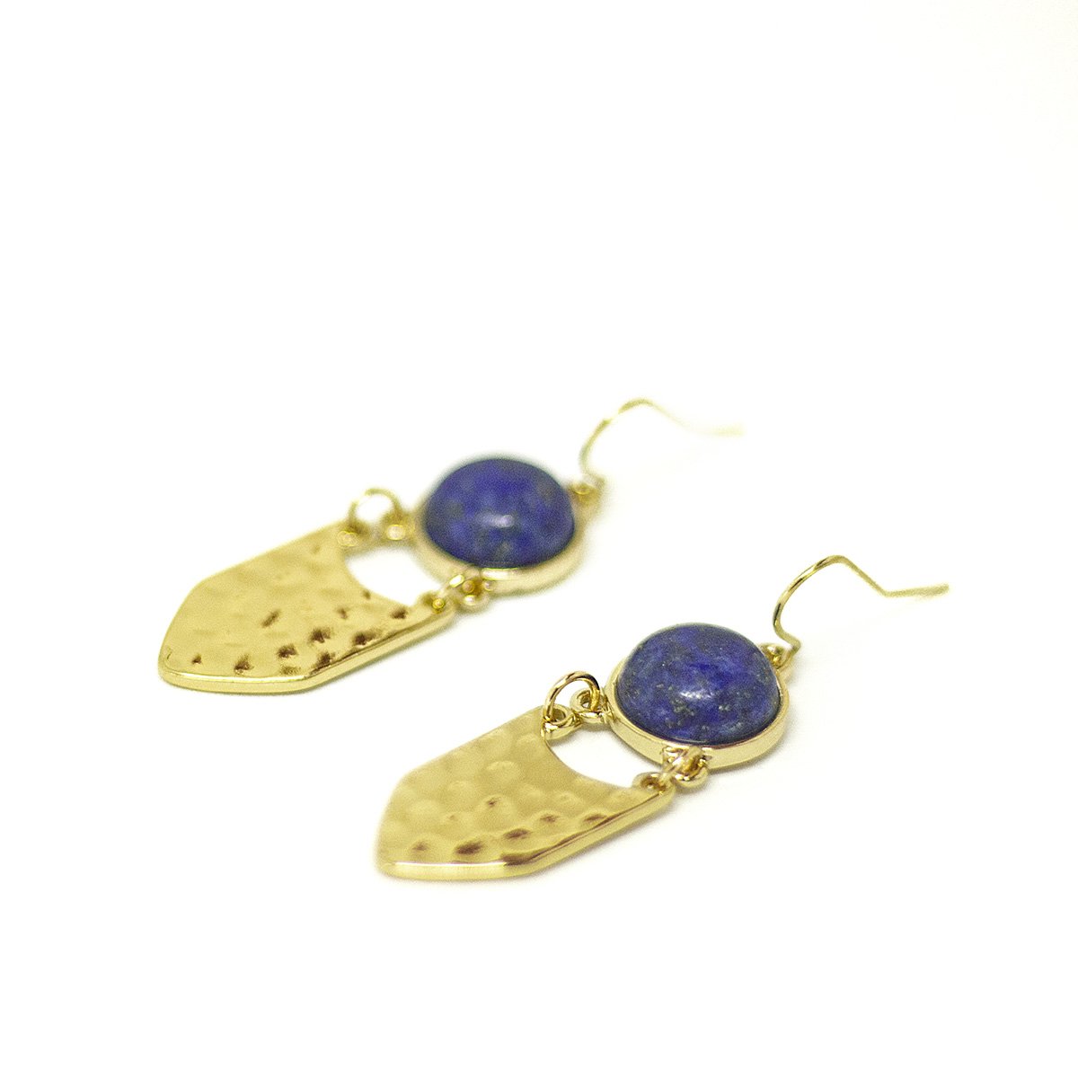 sieraden blauwe oorbellen golden blue cadeau earrings