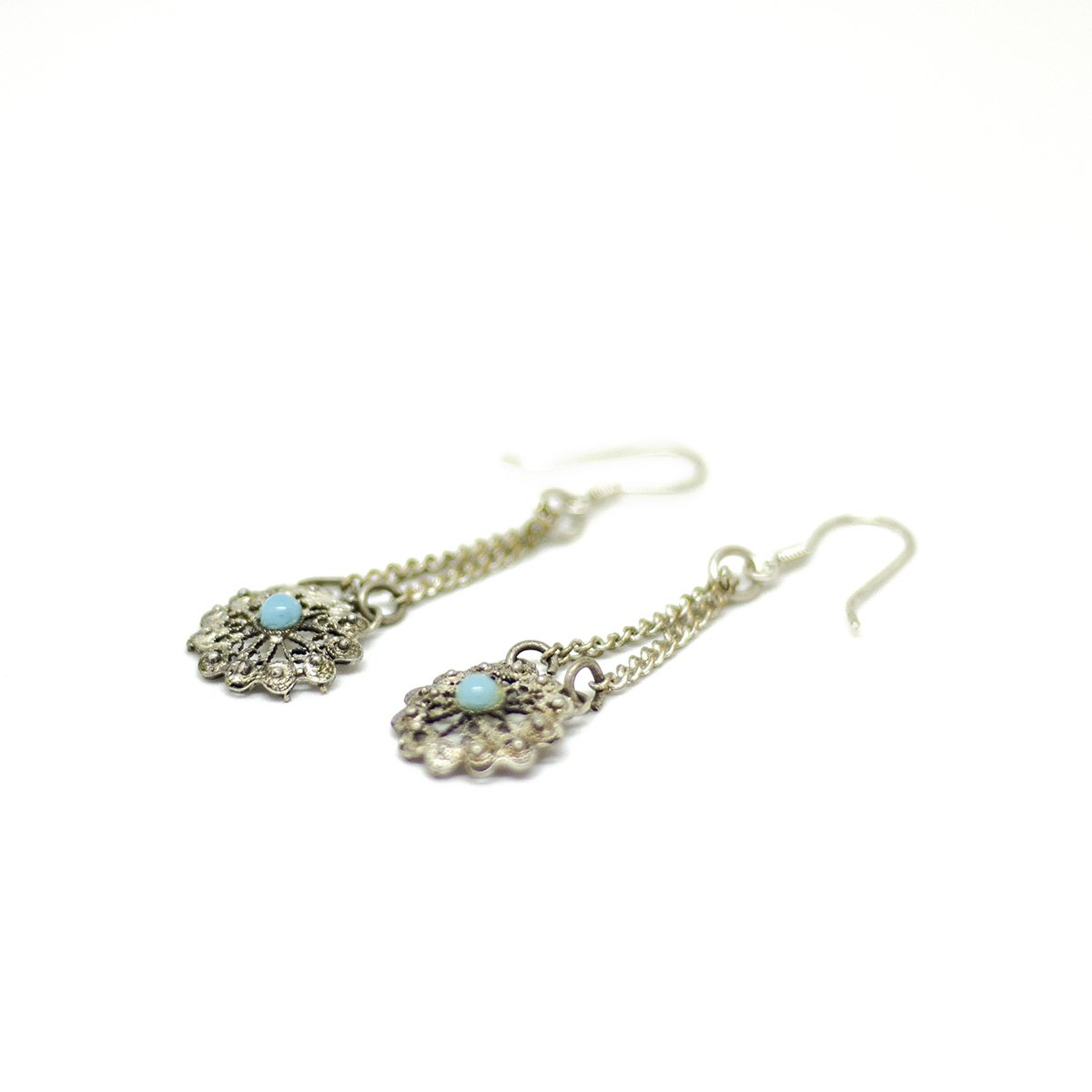 sieraden oorbellen zilver silver turquoise cadeau persian silver