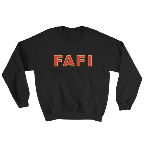 black sweater, fafi logo, rotterdam food