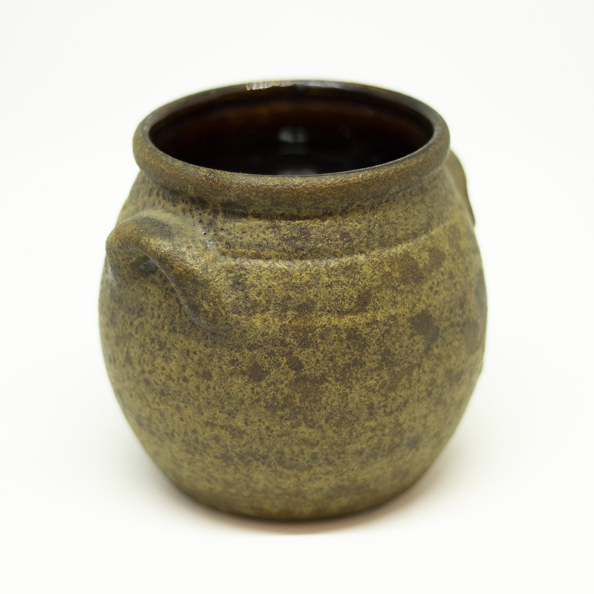 yesterday handmade small brown vase - een stip