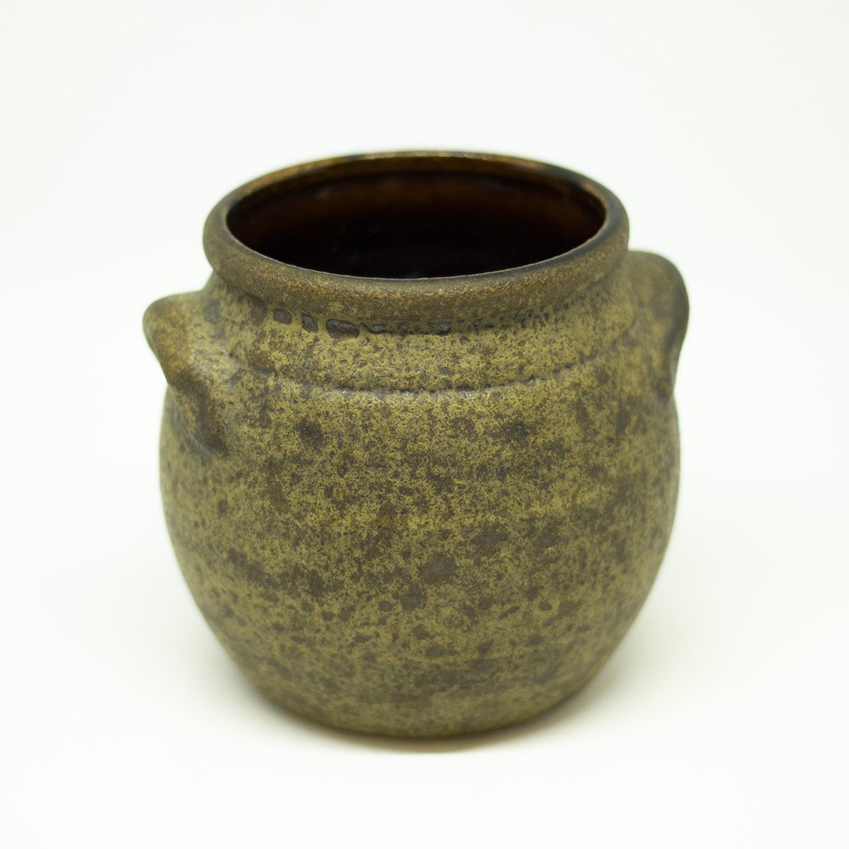 yesterday handmade small brown vase - een stip