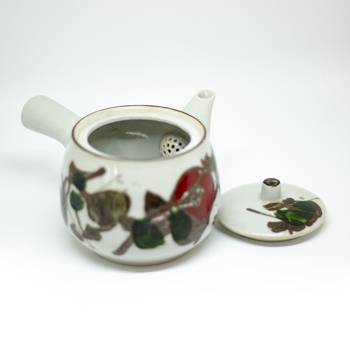 yesterday tea drinking set with hand painted flowers - een stip